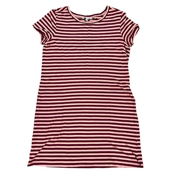 Toad & Co Striped Knit Mini Dress Size Sml Tencel Organic Cotton Pockets Casual - Picture 1 of 6
